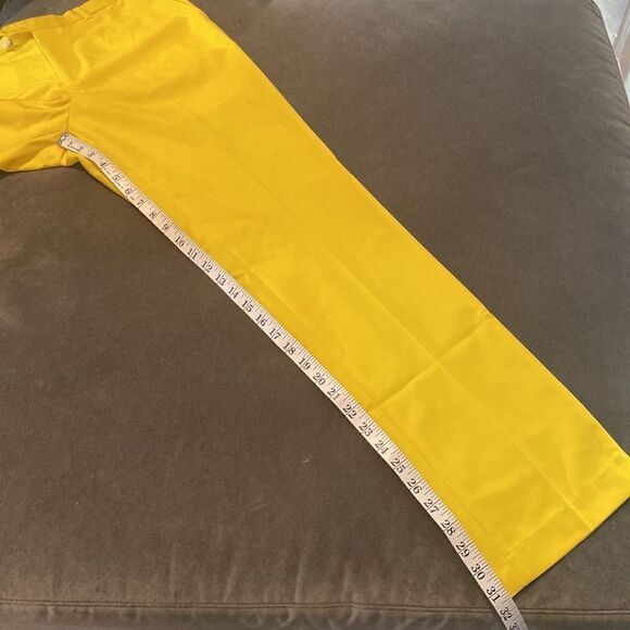 Men’s Mogu Yellow 2 Piece One Button Single Breasted Suit Size 34 Jacket NWT - Picture 9 of 11